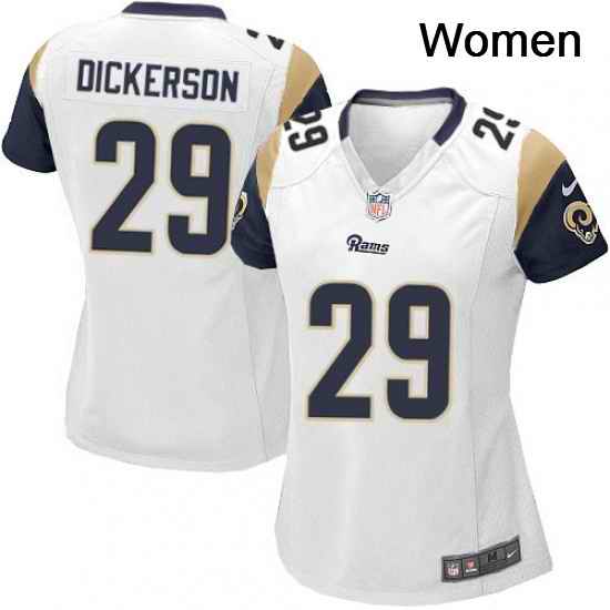 Womens Nike Los Angeles Rams 29 Eric Dickerson Game White NFL Jersey